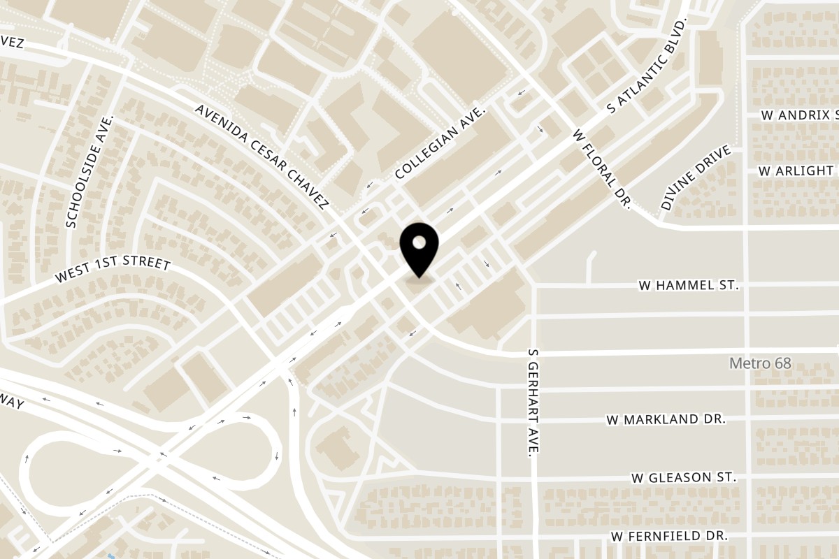 Map showing the location of The Green Olive Monterey Park on 2262 S Atlantic Blvd in Monterey Park